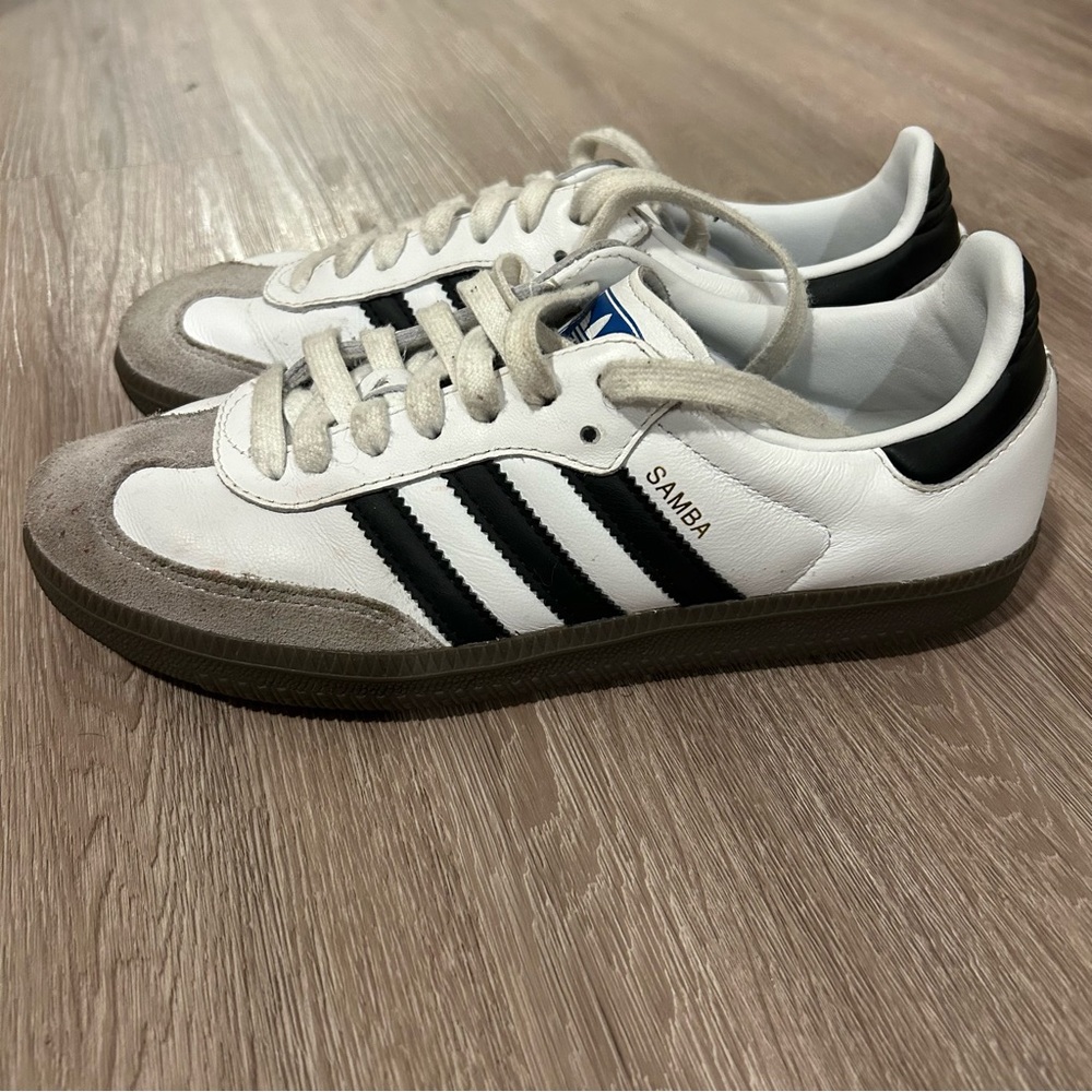 Adidas Samba White and Black Sneakers